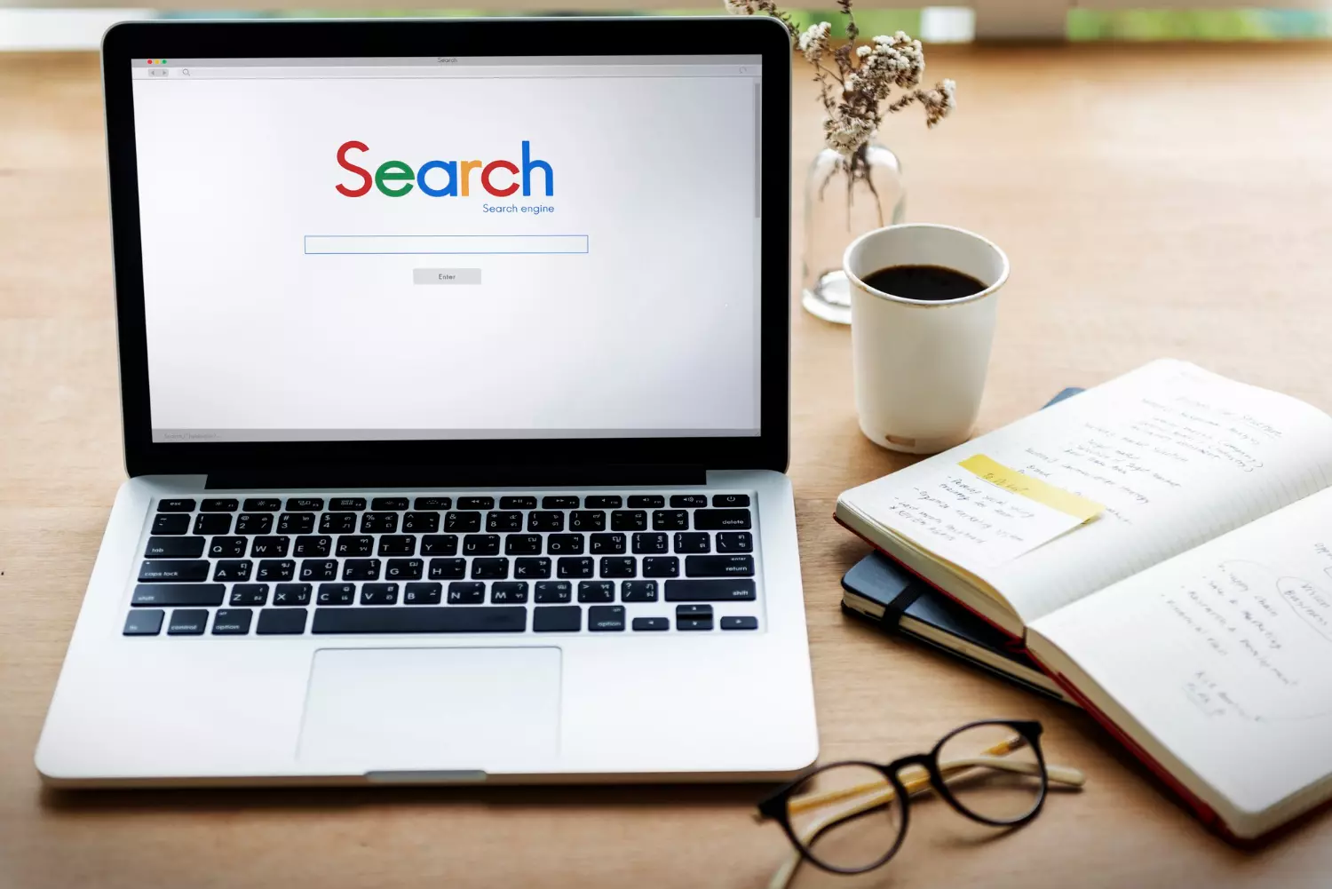 Tela de Busca do Google com o Nome Search. - As palavras-chave são um elemento fundamental no marketing digital e na otimização de mecanismos de busca (SEO)