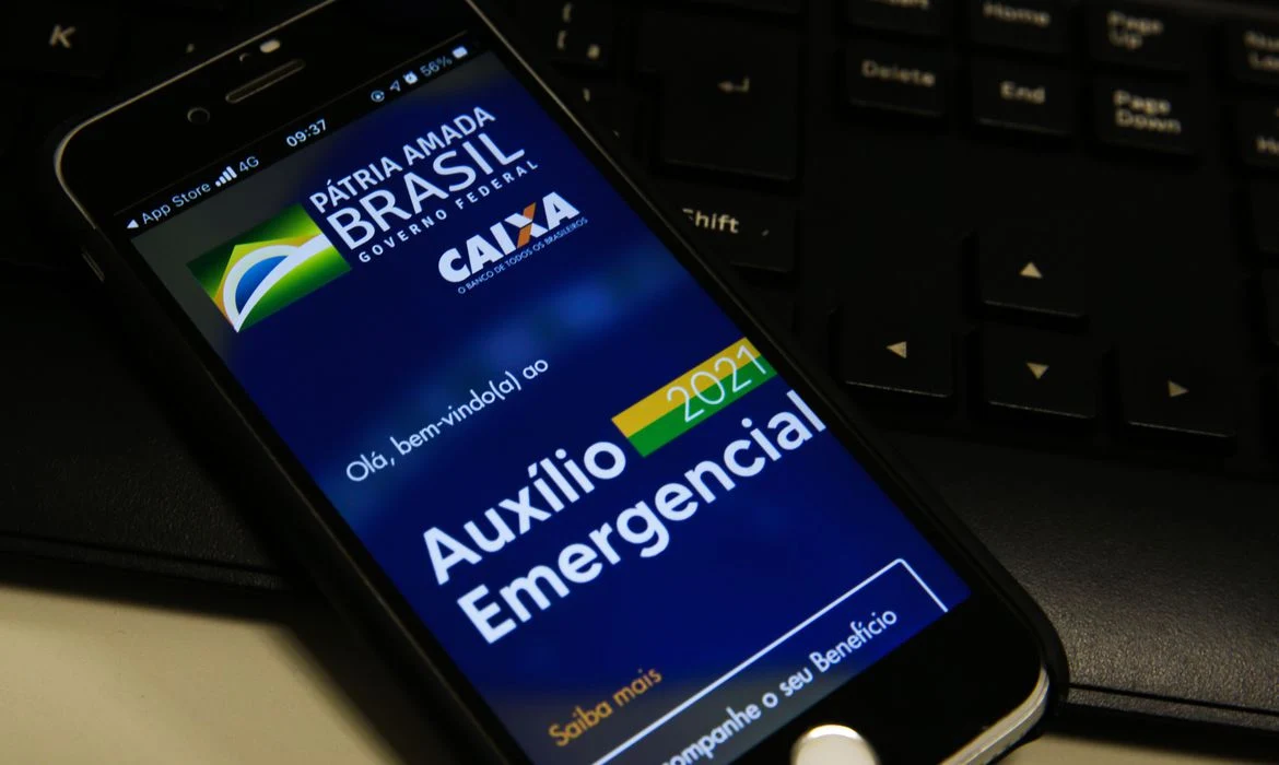 Tela inicial do aplicativo Auxilio emergencial.